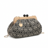 Bolso de hombro de poliéster negro