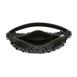 Bolso de hombro de poliéster negro