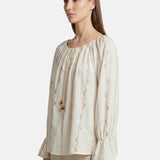 Vestito in Cotone Beige