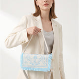 Borsa a Spalla in Cotone Blu