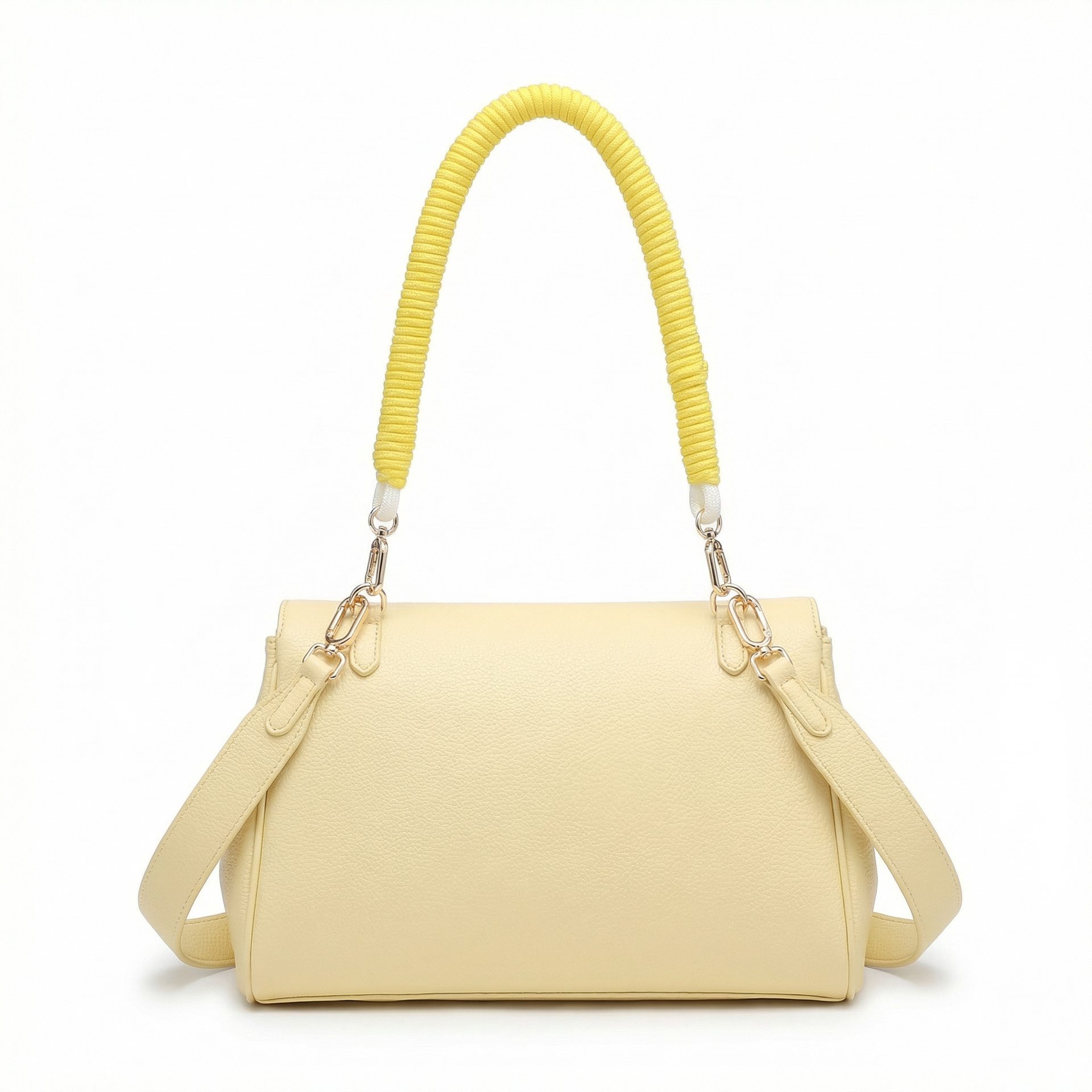 Borsa a Mano in Polyurethane Giallo