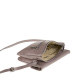 Borsa a Tracolla in Vera Pelle Taupe