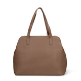 Borsa a Mano in Pelle Vegana Taupe