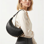 Borsa a Tracolla in Dollaro Leather Nero