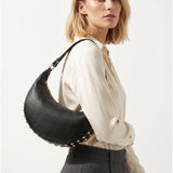 Borsa a Tracolla in Dollaro Leather Nero