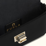 Borsa a Tracolla in Palmellato Leather Nero