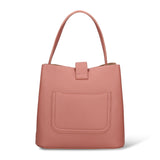 Beuteltasche aus antikem rosa veganem Leder