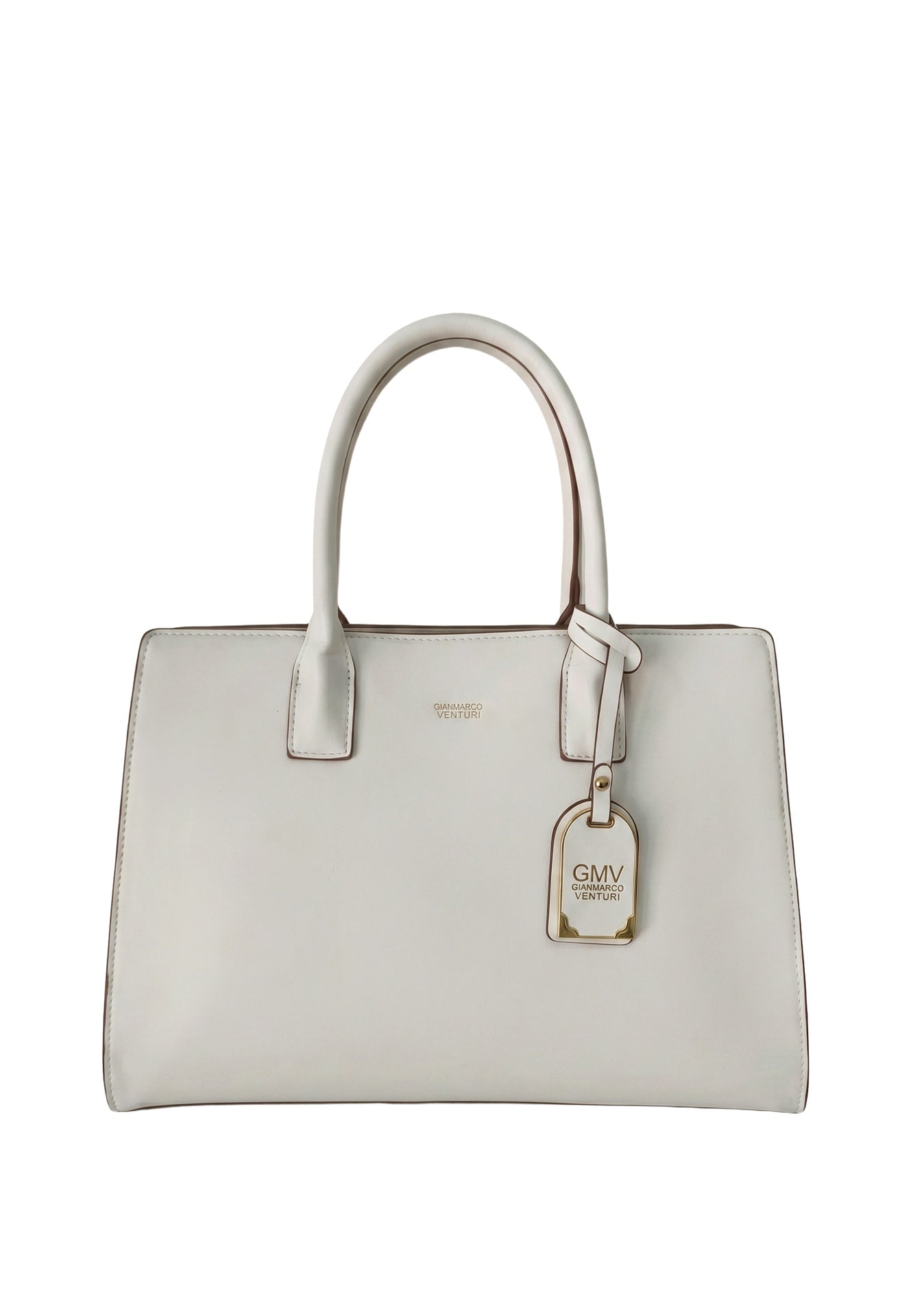 Borsa a spalla in Pelle Vegana Bianco GianMarco Venturi