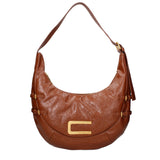 Borsa a spalla CUSTO - Marrone scuro