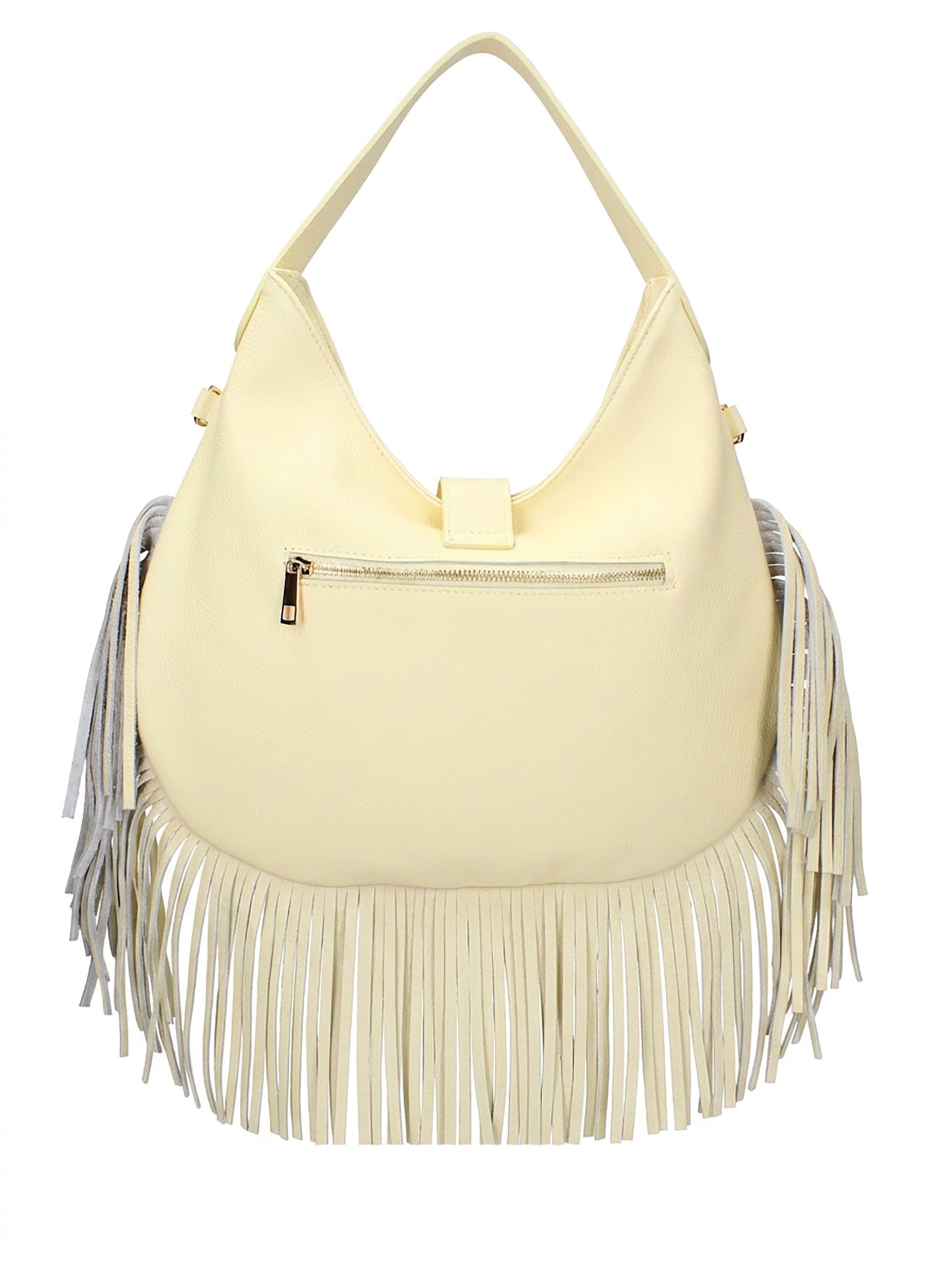 Borsa a Mano in Dollaro Leather Giallo