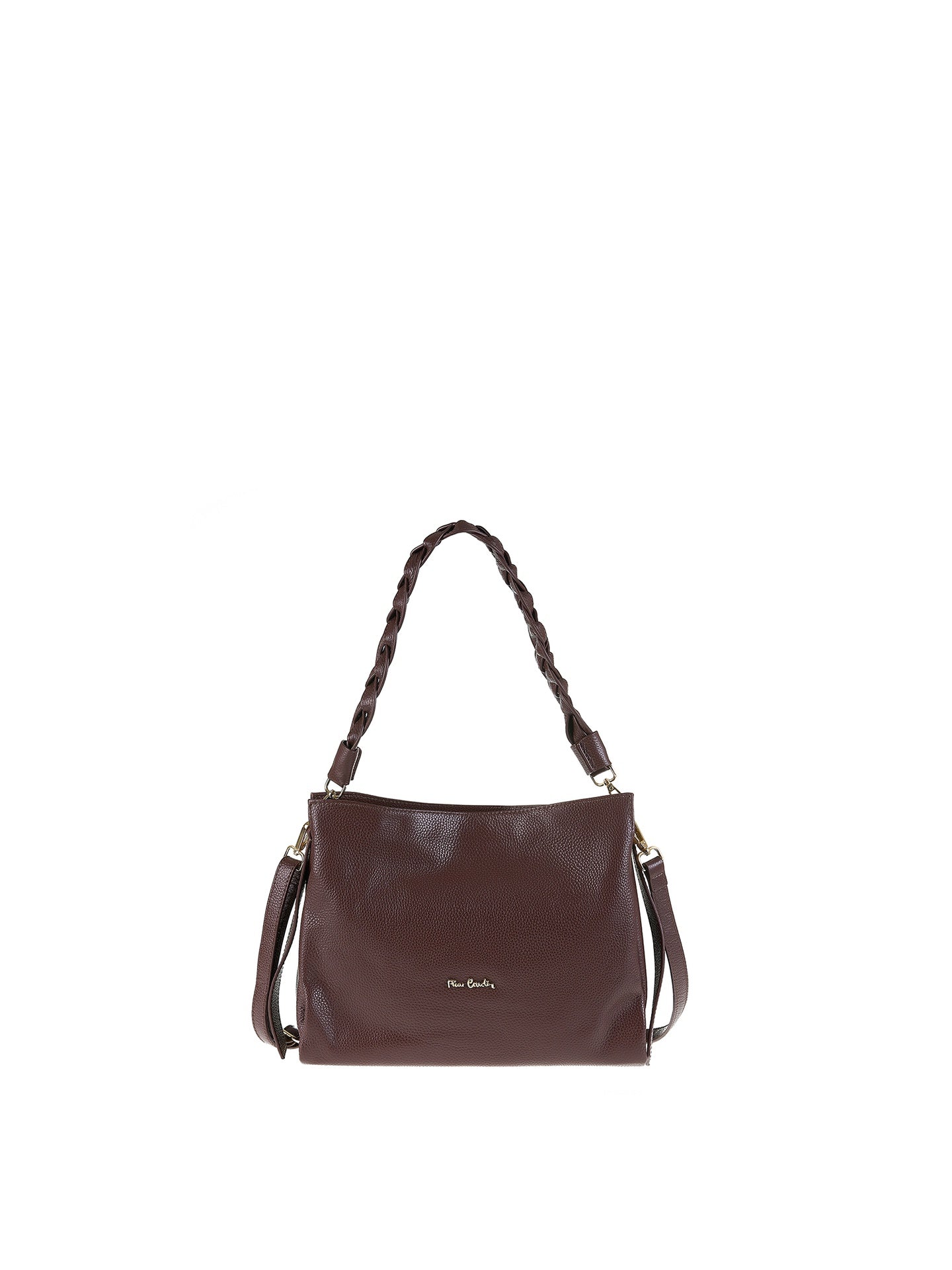 Borsa a Spalla in Vera Pelle Cioccolato Pierre Cardin