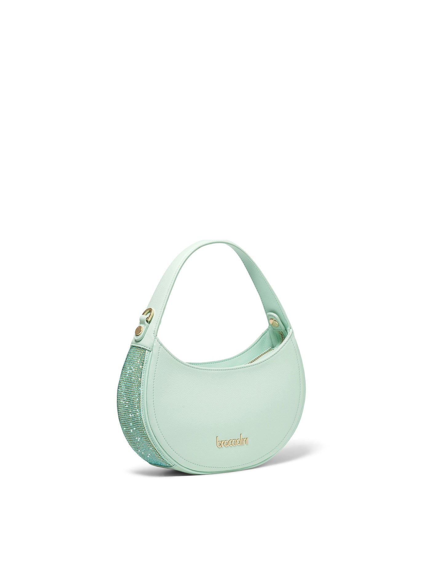 Borsa a Spalla in Vera Pelle Celeste