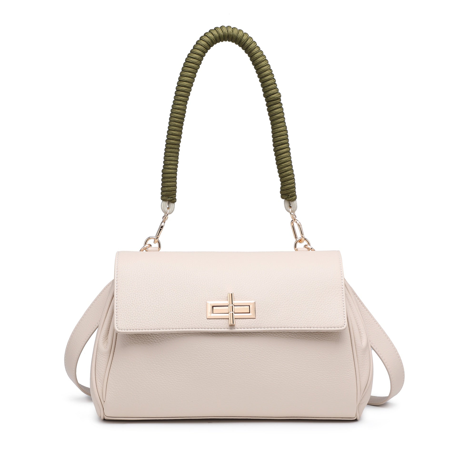 Borsa a Mano in Polyurethane Beige