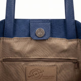 Borsa a Tracolla in Dollaro Leather Blu Jeans