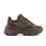 Sneakers in Poliestere Marrone