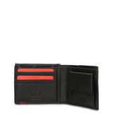 Cartera de cuero genuino para hombre, color negro.