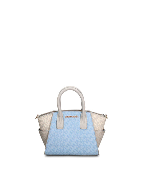 Borsa a Mano in Pelle Vegana Blu
