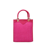 Borsa a Mano in Pelle Fucsia