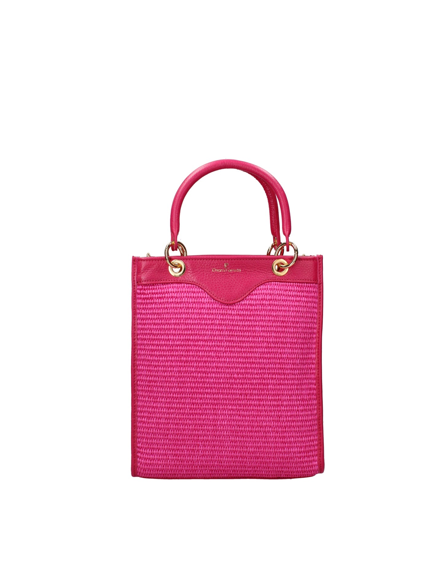 Borsa a Mano in Pelle Fucsia