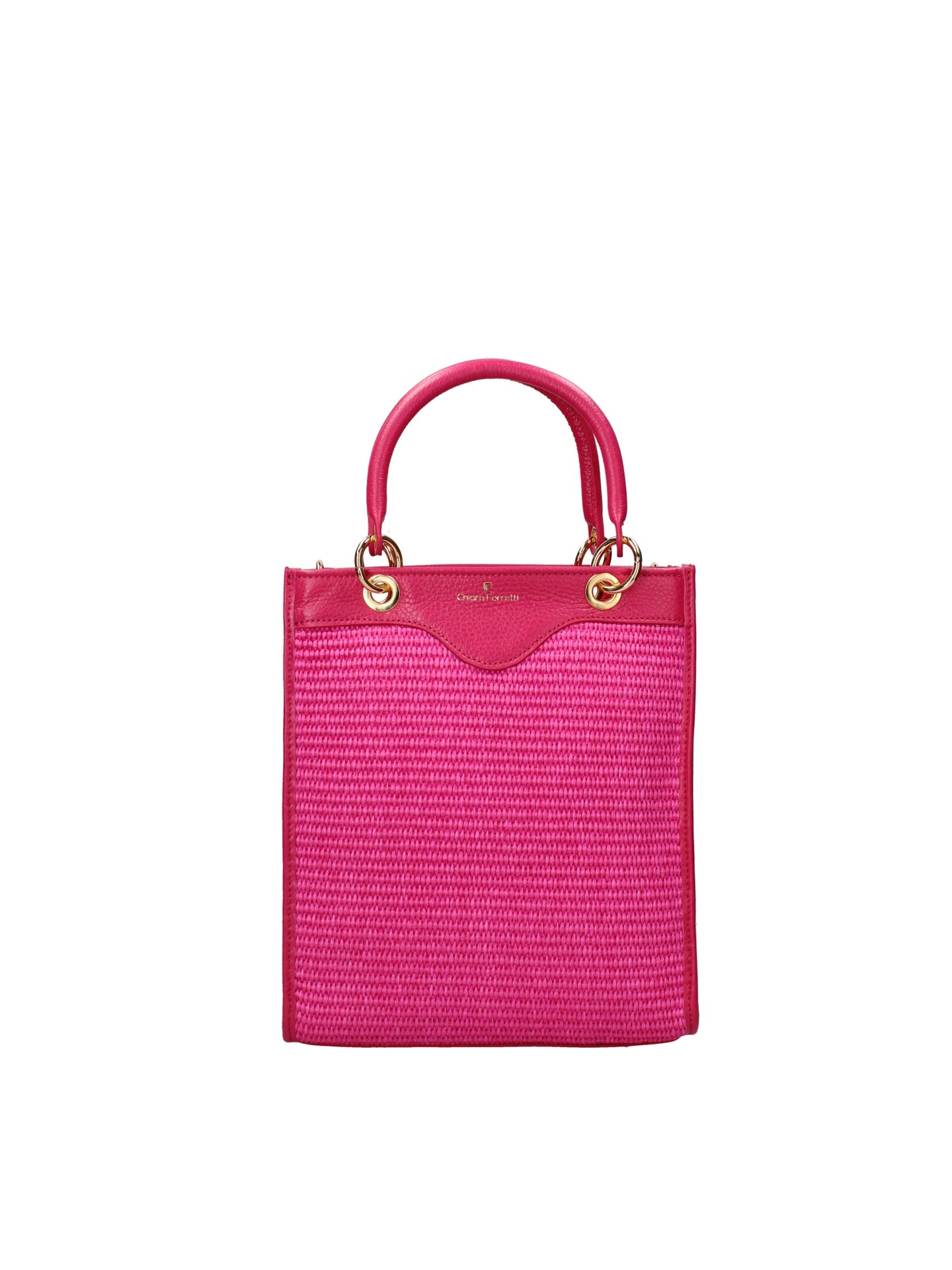 Borsa a Mano in Pelle Fucsia