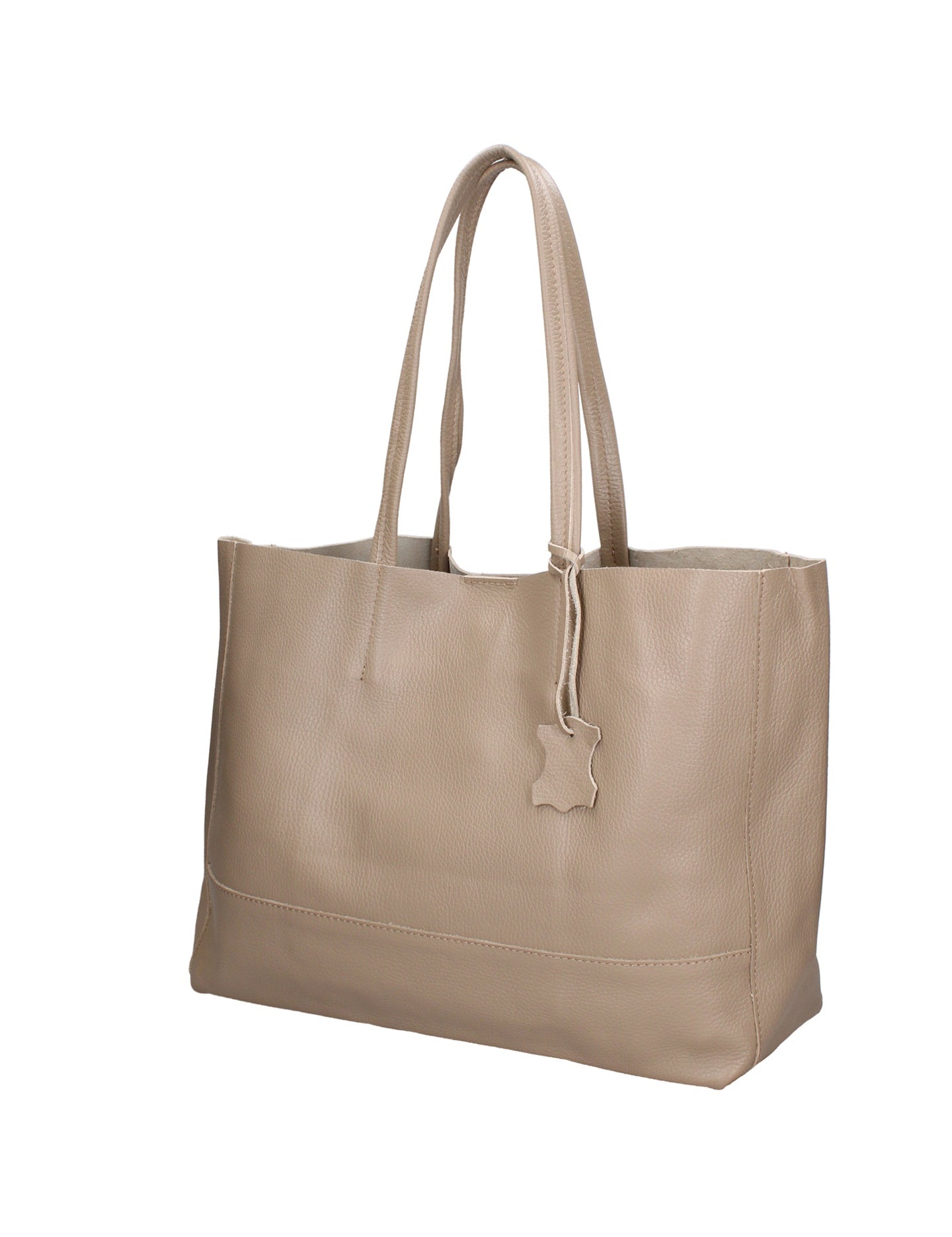 Borsa a Mano in 100% Cow Leather Cappuccino