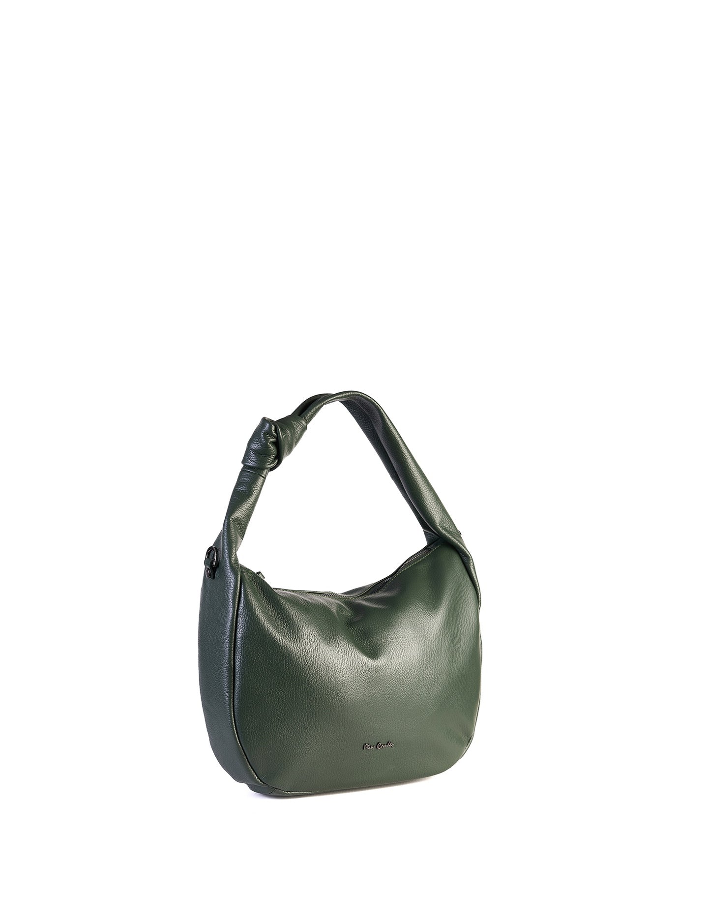 Borsa a Spalla in Vera Pelle Verde Scuro