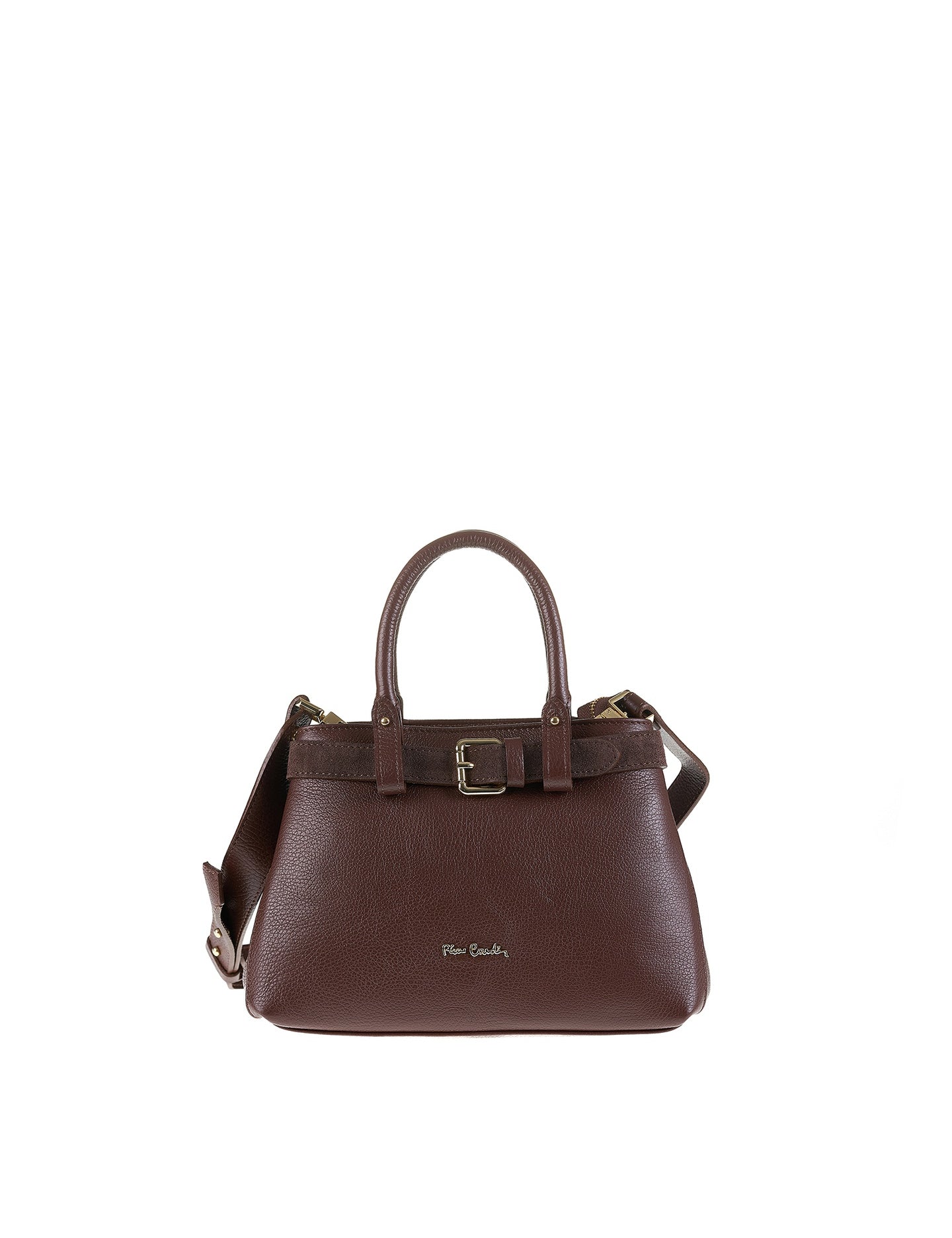 Borsa a Mano in Vera Pelle Cioccolato Pierre Cardin