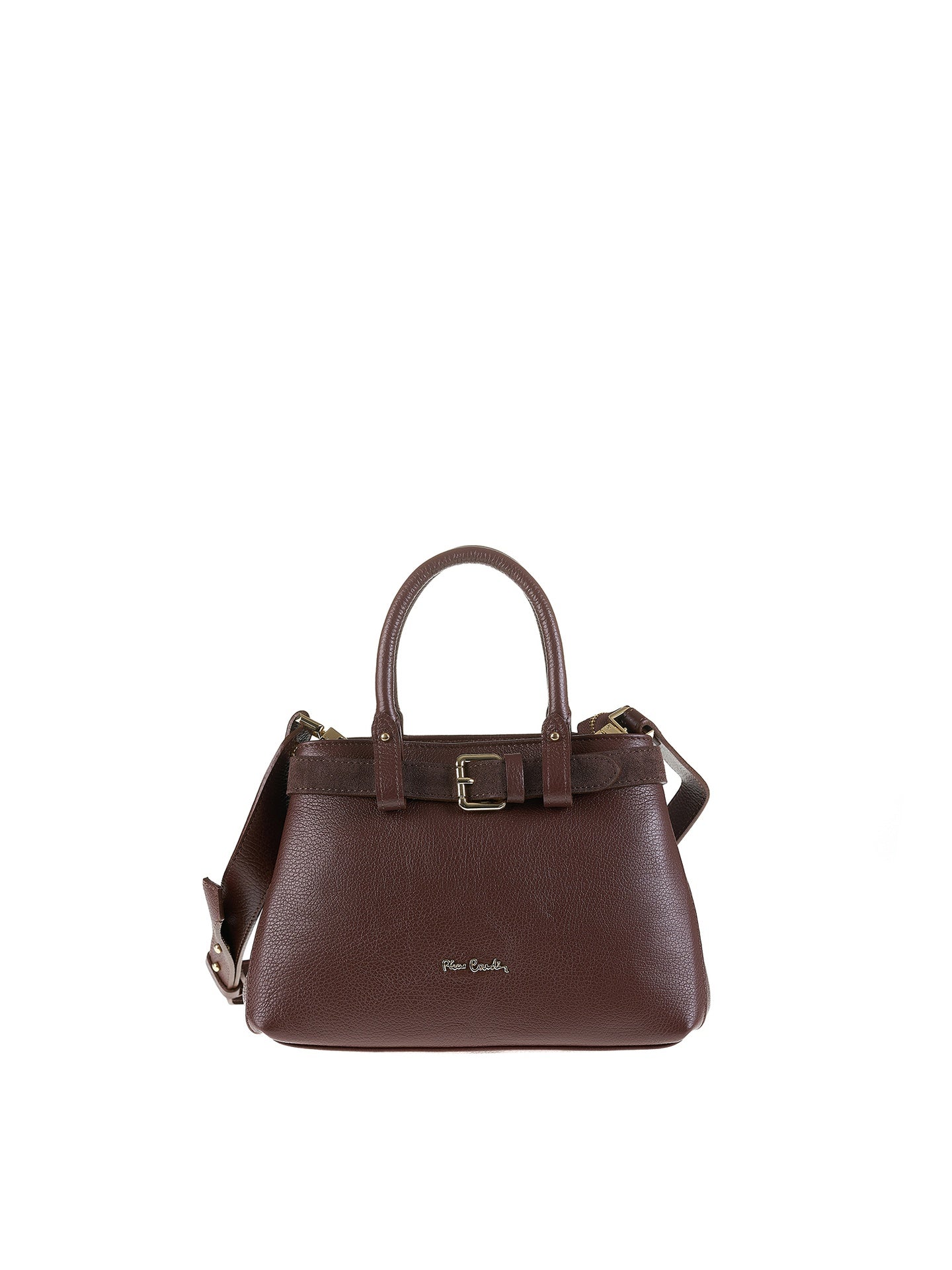 Borsa a Mano in Vera Pelle Cioccolato Pierre Cardin