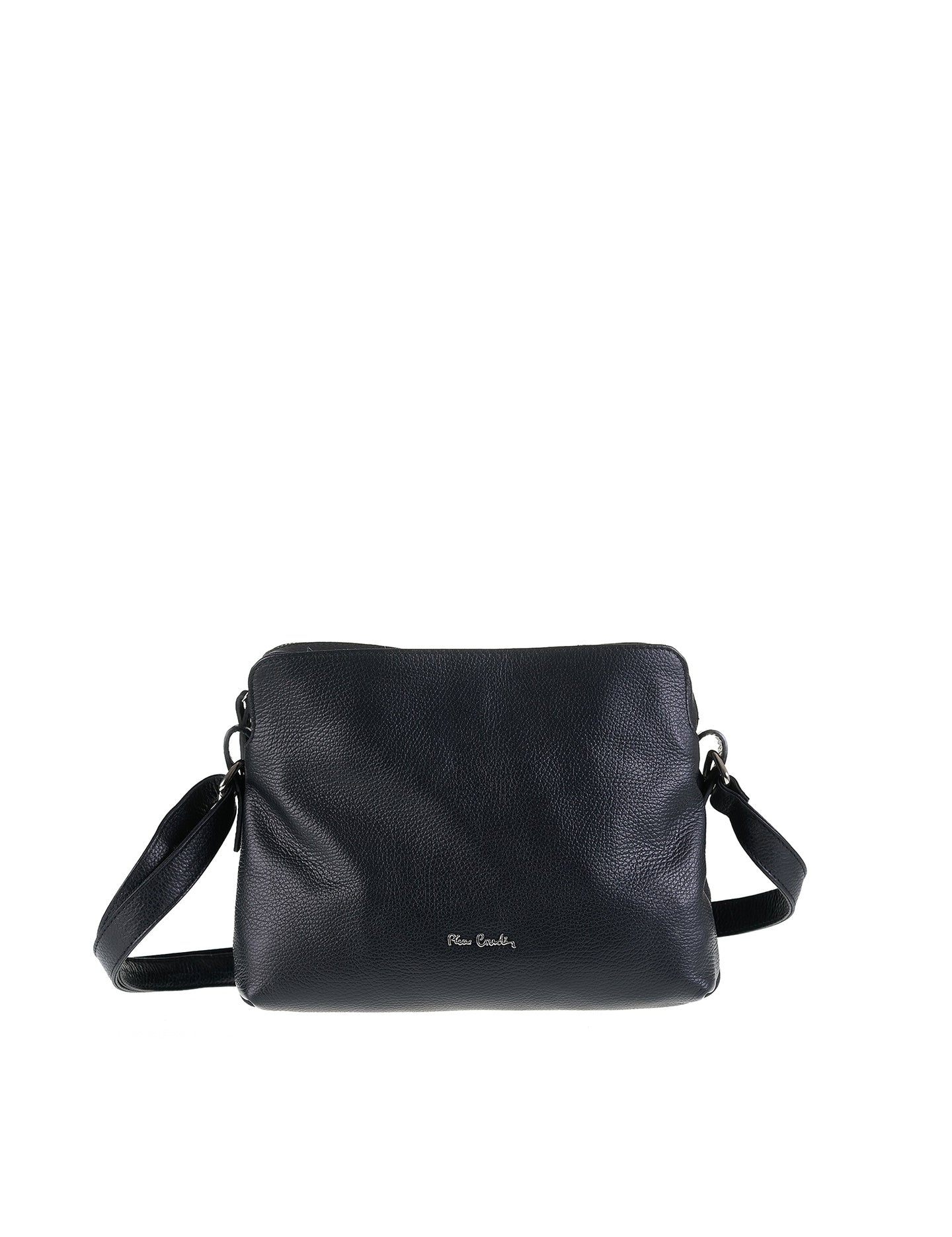 Borsa a Tracolla in Vera Pelle Nero Pierre Cardin