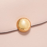 Rosa Leder-Schultertasche
