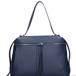 Borsa a Mano in Vera Pelle Blu Jeans Chiara Ferretti