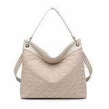 Borsa a Spalla in Pelle Vegana Beige