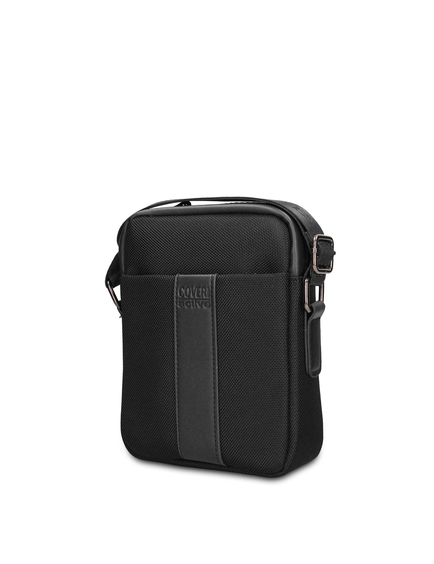 Borsa a Tracolla in 100% Pu Vegan Leather Nero