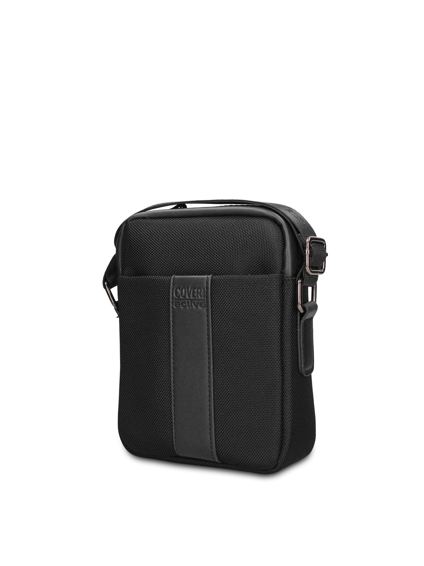 Borsa a Tracolla in 100% Pu Vegan Leather Nero