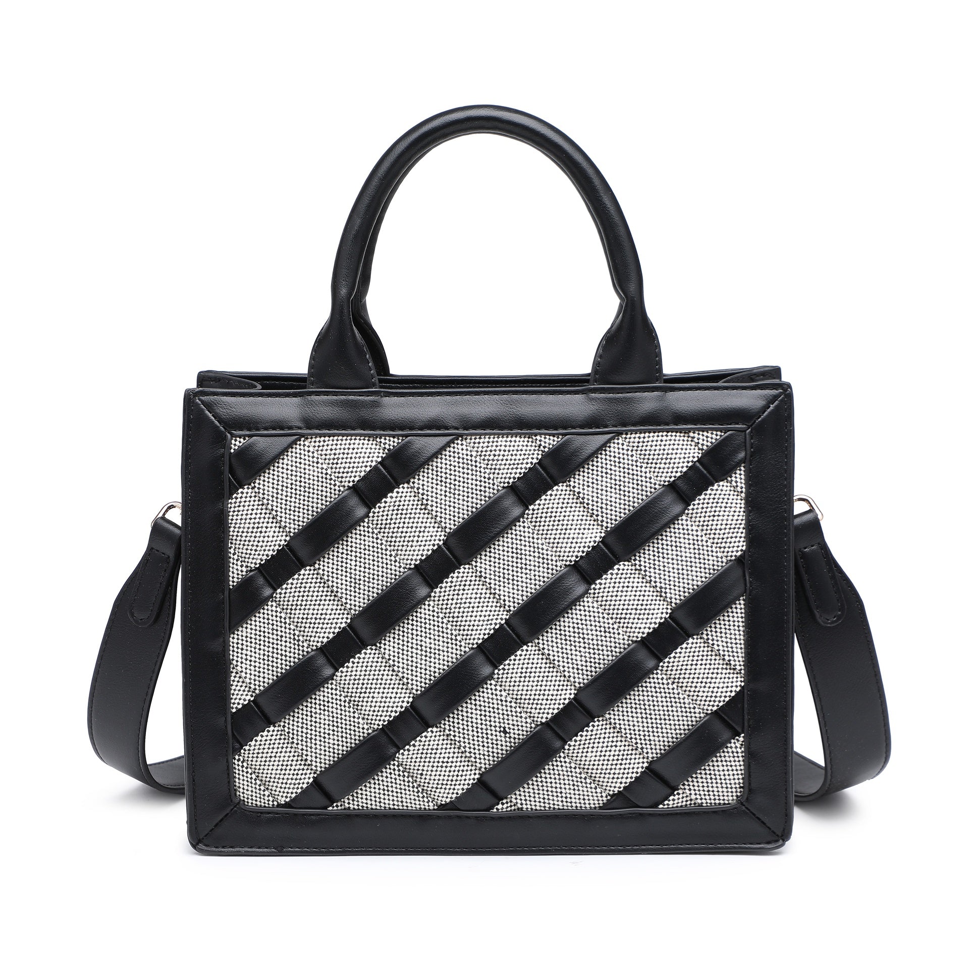 Borsa a Mano in Pelle Vegana Nero
