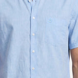 Camicia in Fibra Naturale Cielo Scuro