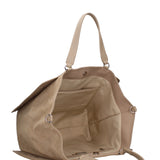 Borsa a Mano in Vera Pelle Cappuccino