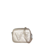 Borsa a Tracolla in Genuine Printed Suede Leather Argento