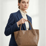 Borsa a Mano in Pelle Vegana Beige