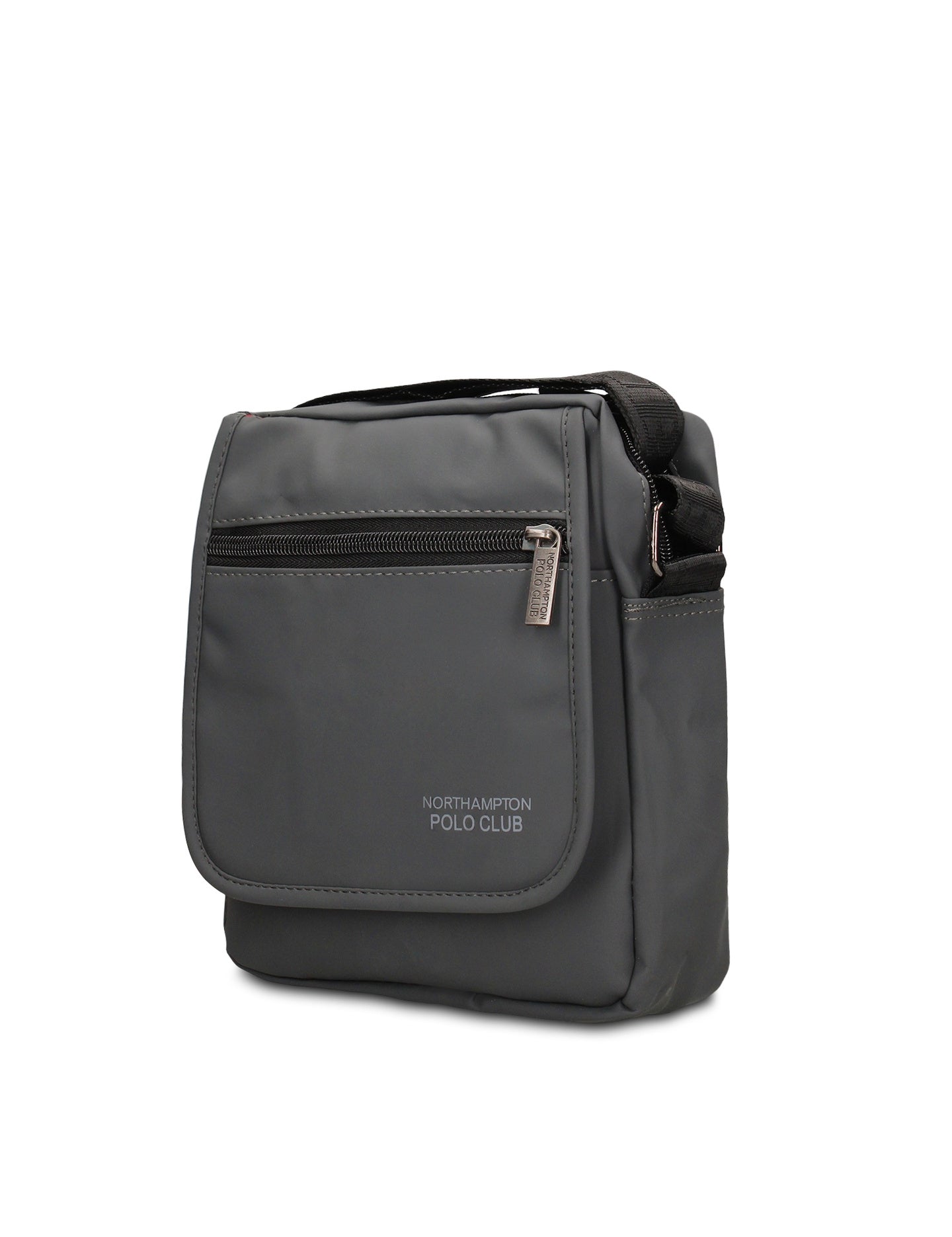 Borsa a Tracolla in 100% Pu Vegan Leather Grigio