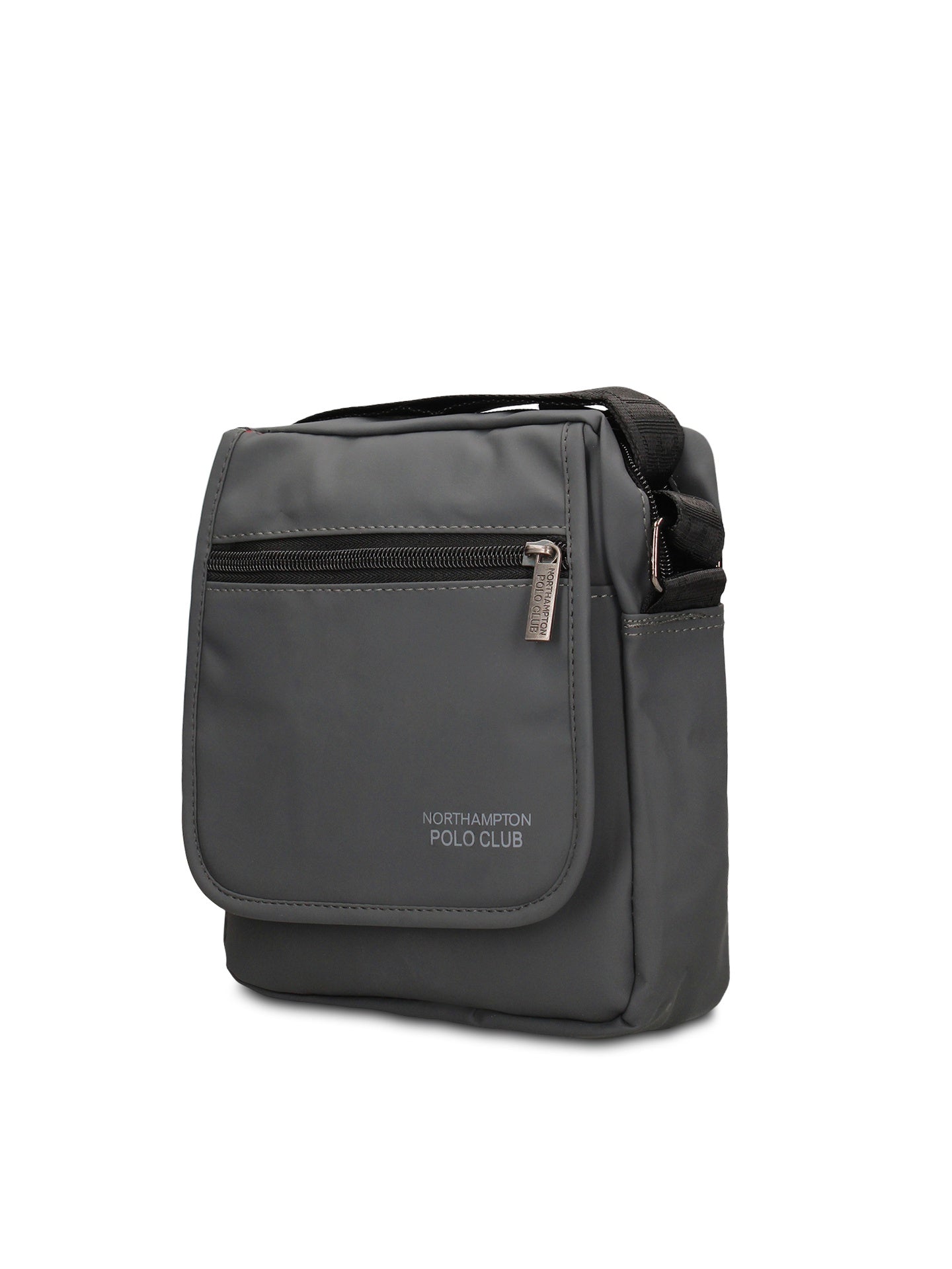 Borsa a Tracolla in 100% Pu Vegan Leather Grigio