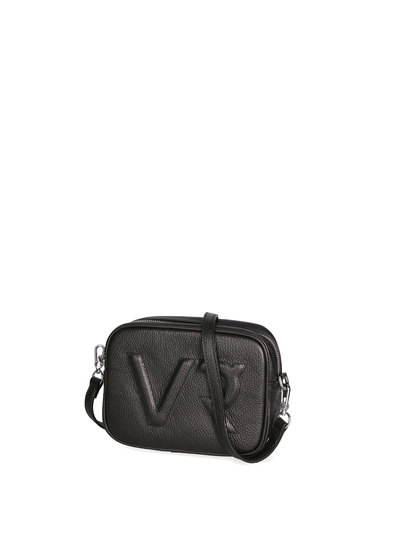 Borsa a Tracolla in Dollaro Leather Nero