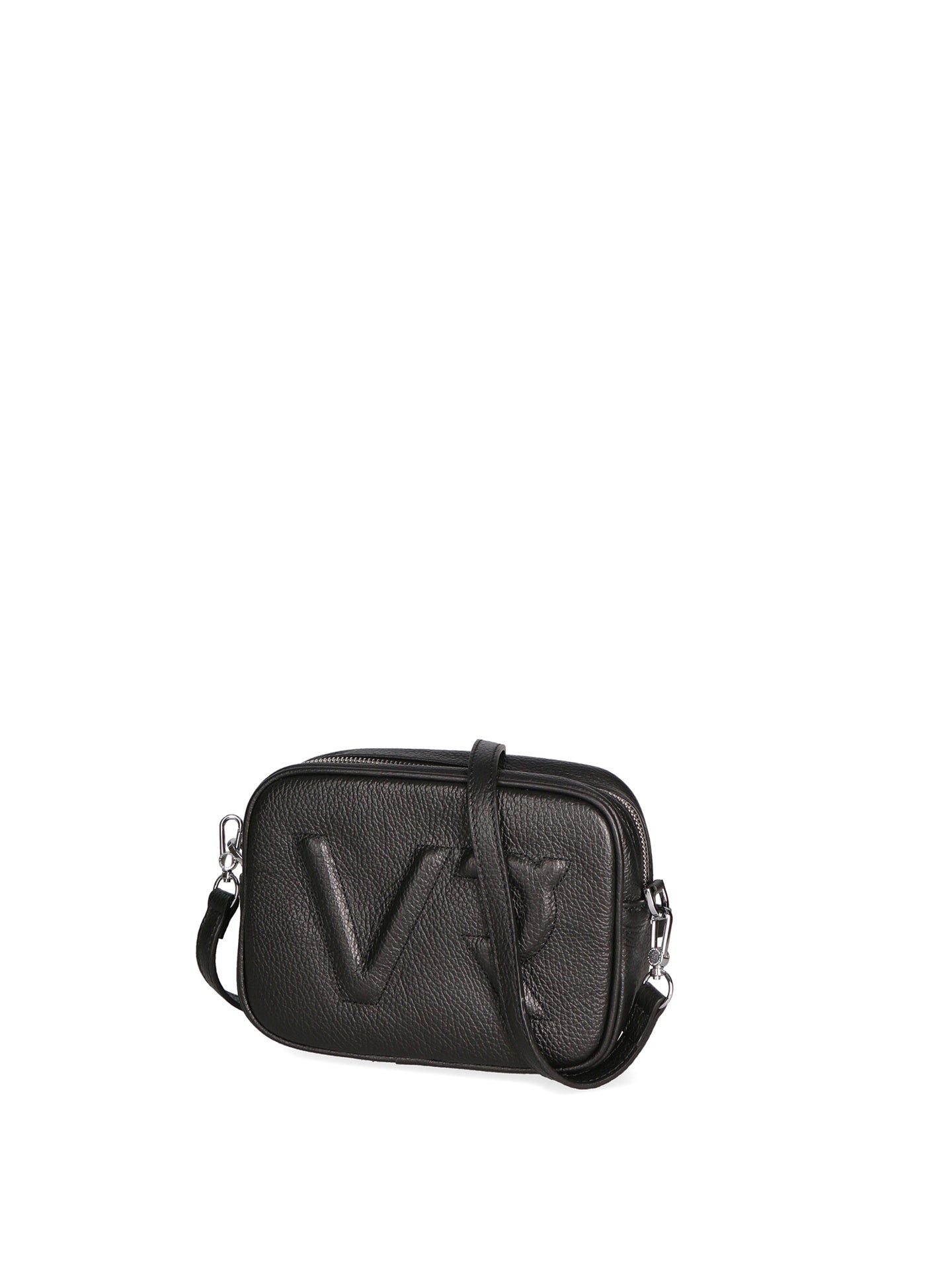 Borsa a Tracolla in Dollaro Leather Nero