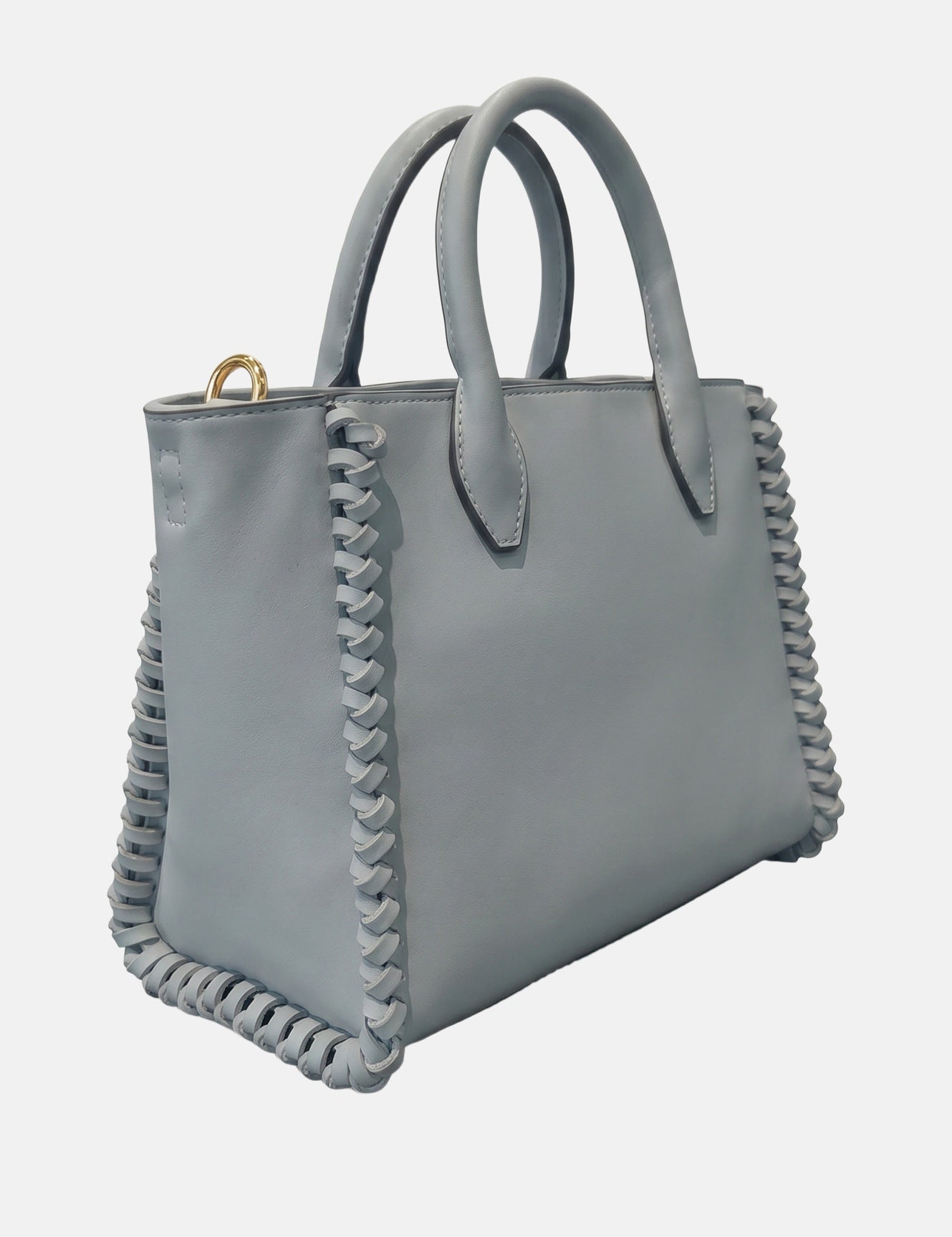 Borsa a mano in Pelle Vegana Blu