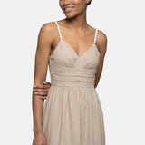 Vestito in Viscosa Taupe