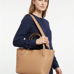 Borsa a Mano in Pelle Vegana Beige