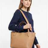 Borsa a Mano in Pelle Vegana Beige