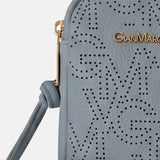 Borsa a tracolla in Pelle Vegana Azzurro