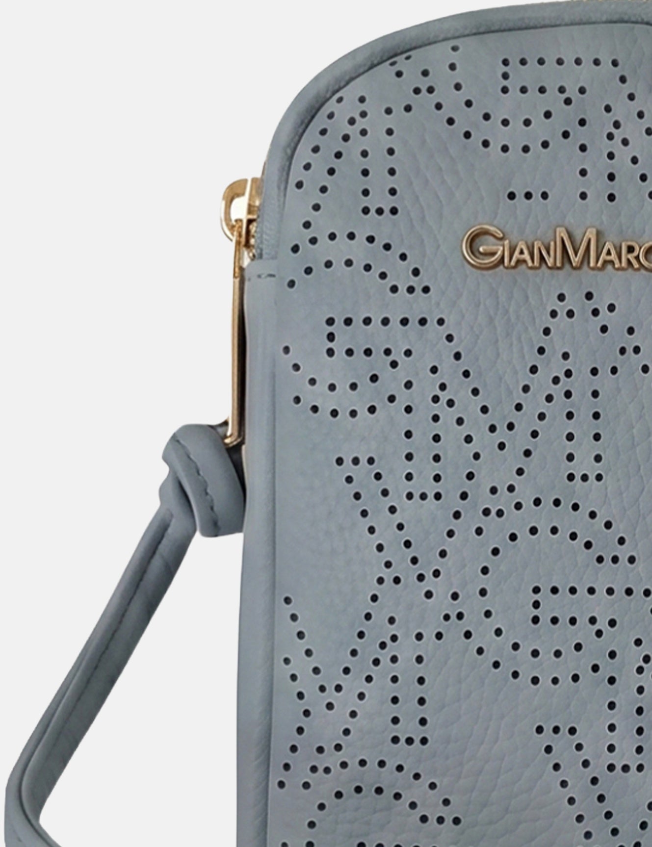 Borsa a tracolla in Pelle Vegana Azzurro