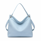 Borsa a Spalla in Pelle Vegana Blu
